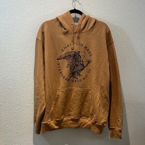 Champion Tan Eagle Graphic Hoodie Size XL